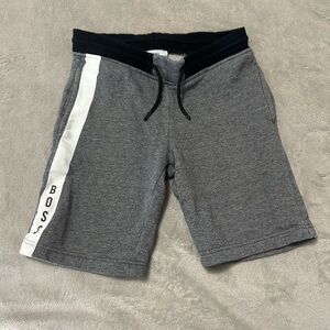 BOSS Kids Gray Shorts with Black and White Accents